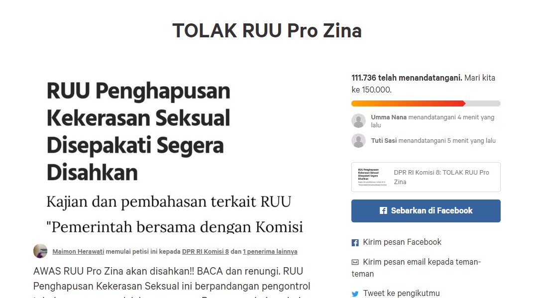Mengejutkan! Inilah Peluang RUU PK-S Pro Zina dalam Perspektif Bahasa 